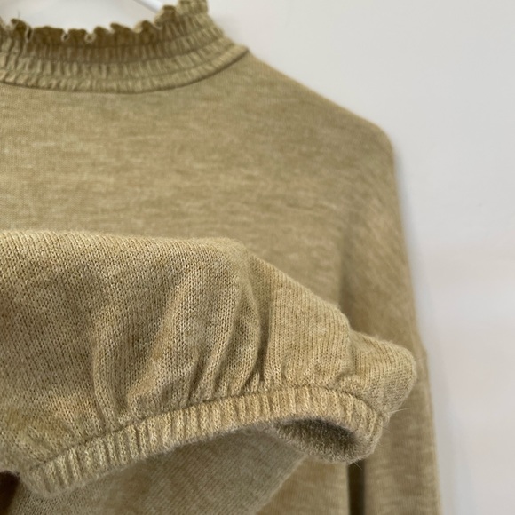 RUCHED GREEN/YELLOW LONG SLEEVE SHIRT - Picture 7 of 7